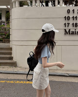 Moa cotton mini skirt