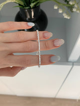 Silver square beads bracelet
