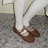 Blessed 0001. Lace-Up Flats - 3colors