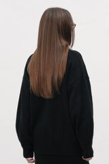 balloon sleeve loose fit cardigan