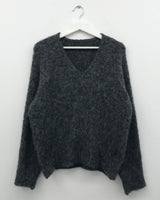 [MD Pick]ウールタッチブラッシュVネックニット (4 Colors)