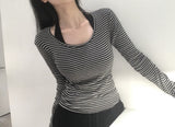[BELLIDE MADE] クッキー、ストライプフィンガーホールTシャツ