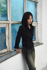 HALO WRAP SHIRT / BLACK