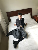 ミアストライプクロップシャツ