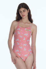 [Molly Blanket_salmon pink] One Piece Swimsuit