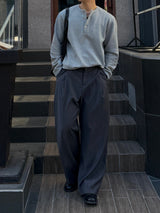 Mock wide slacks