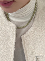 AVOCADO ALASHAN AGATE NECKLACE