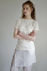 Sheer layered slip, White