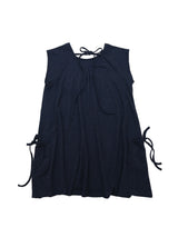 ピンタックワッフルフレアドレス / navy