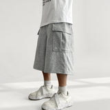 Dark Banding Cargo Sweat Bermuda Pants (4 colors)