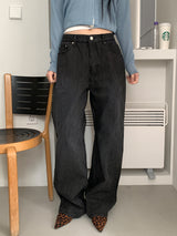 STRIPE BLACK JEANS
