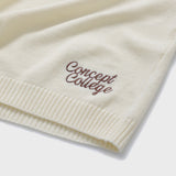 3D C Patch Ivory Knit Vest [Unisex]