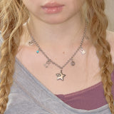 star mix necklace silver