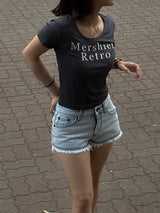 シュークリームUネックTシャツ