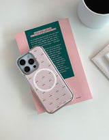   [MADE]プチピンク シルバーエポキシ MagSafe iPhoneケース