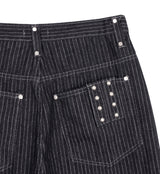 Eiffel studded striped denim pants