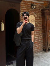 Ron two-tuck wide slacks