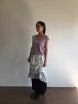 Le Shirring Curtain Midi Skirt (2color)