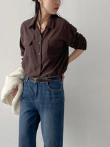 225 Brushed Wide Denim Pants (2C)
