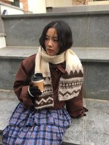 ビチョビノルディックウールマフラー (4 Colors)