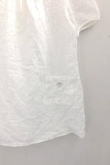 ポケットボタンパフブラウス