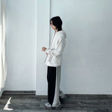 Waffle Knit Double-Zip Button Detail Hooded Jacket