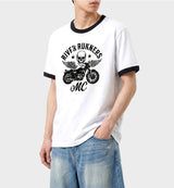 エッセンシャルスタンダード半袖リンガーTシャツ モーターサイクル ホワイト