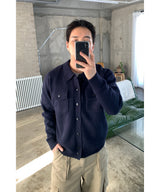 Two-pocket collar cardigan