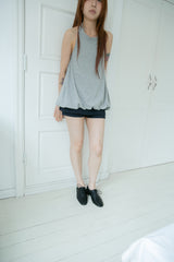 balloon halterneck sleeveless top(3colors)