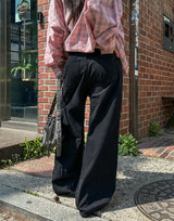 [Planned Product] Arty Damage Washing Wide Denim Pants