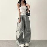 Tive Parasuit Shirring Rustle String Wide Pants