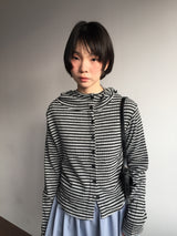 Alto high-neck hooded cardigan (2color)