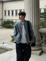 LEGACY CURVED CUT OFF DENIM JACKET