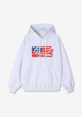 AN Vintage Heart Printing Overfit Hoody