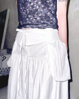 (2color) Flap Shirt Collar Flare Skirt