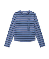 GRANOLA STRIPED LS TEE BLUE(CV2GFFT555A)