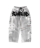 BBD アングザイエティディスオーダー ダーティカーゴパンツ (White)