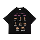 PEANUT STAIN - Poop ブラック ボクシー Tシャツ