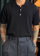 Iz Linen Collar Short-Sleeve Knit 6COLOR