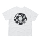 EEERRR レコードアートワークダメージウォッシングTシャツ (ホワイト)