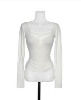 elver slim layer button tee