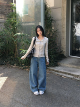 Nini Strap Ribbed Cardigan (6c)