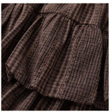 Marlene Check Tiered Mini Skirt
