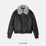 LMN アワーラクーンファーカラーレザージャケット(3 colors)