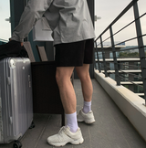 Liu Washing Cotton Banding Shorts