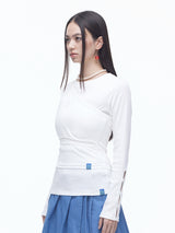 Slit Button T-shirts(WH)