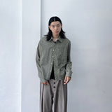 Washed Plaid Long Sleeve Shirt