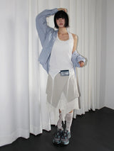 CROP OVER STRIPE SHIRT