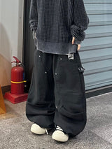 martin embroidered double-knee pants