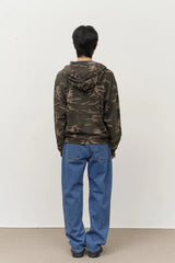 Camo Single Zip Hoodie